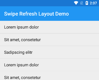 Android Swipe Refresh Layout Example
