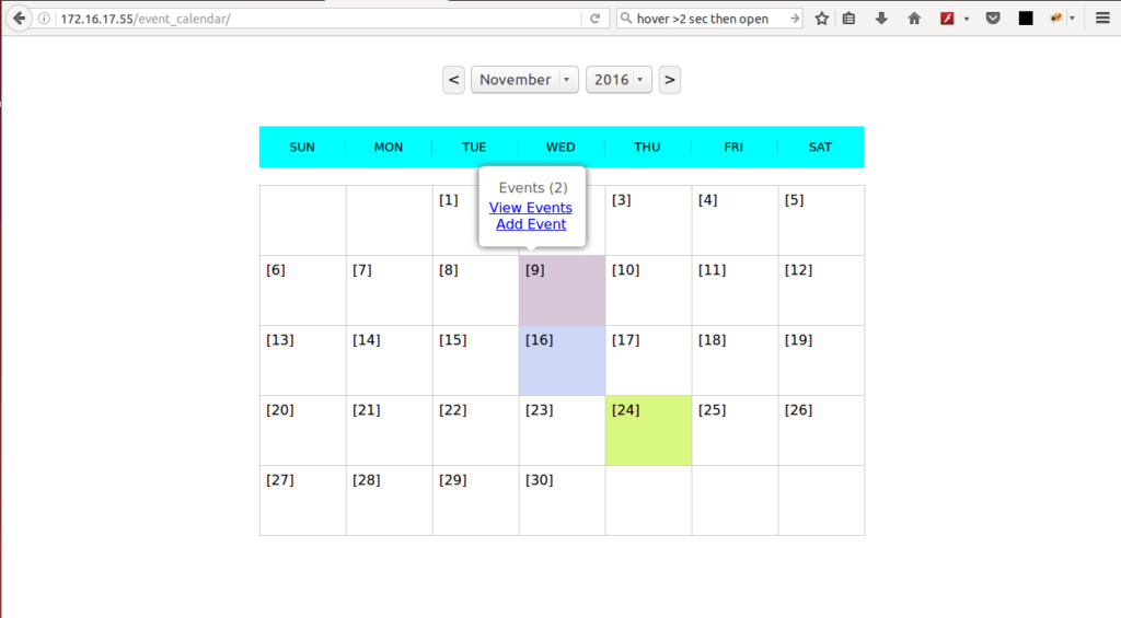 Integrate PHP Event Calendar Using JQuery [ Tutorial]