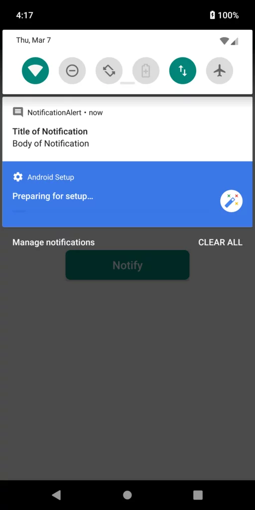 Notification Screen
