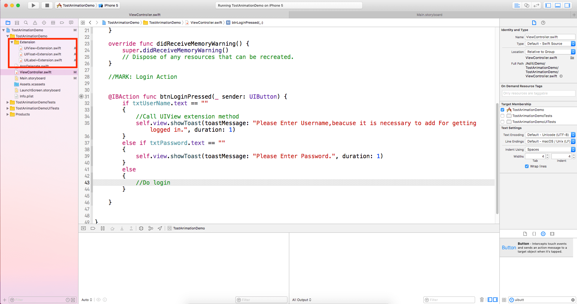 create animation toast