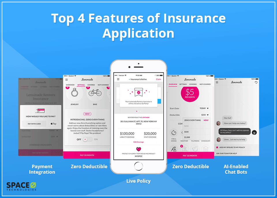features of insurance app