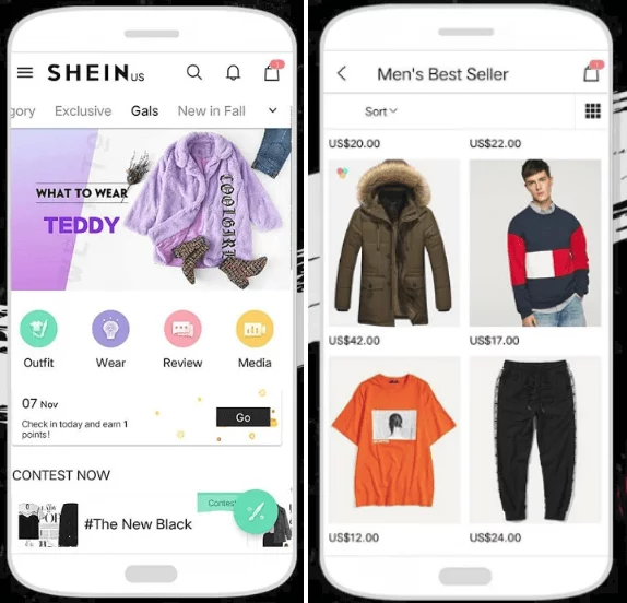 Shein login deals