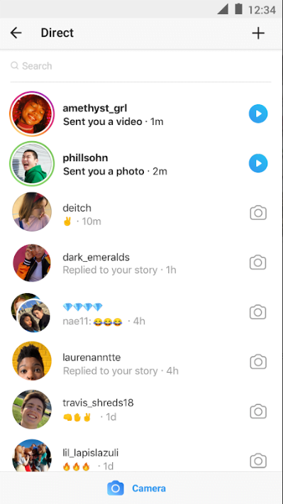 messenger feature of instagram