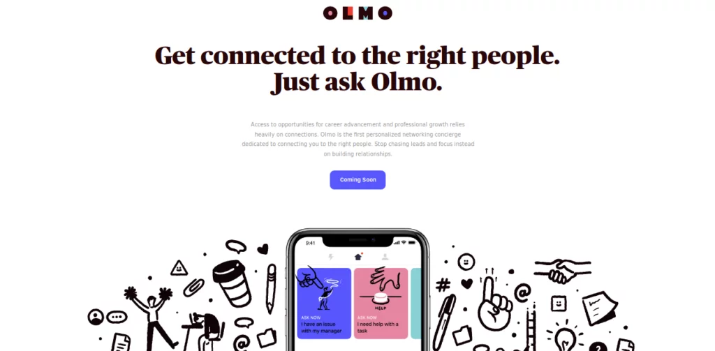 Olmo-app-landing-page