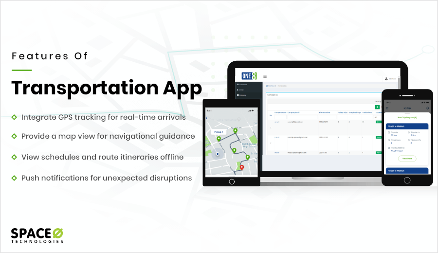 Features of Transport App Development