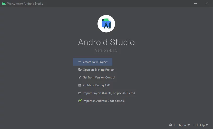 create new android project