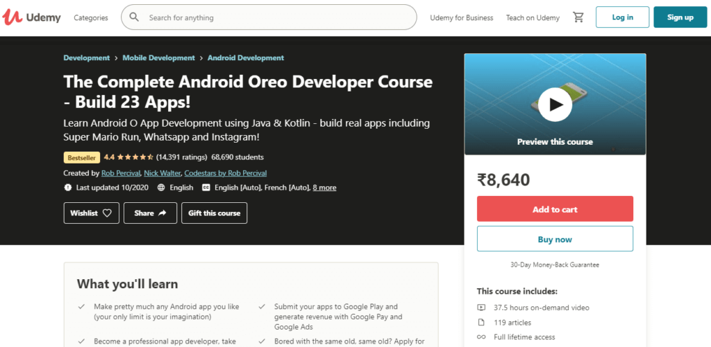 The Complete Android Oreo Developer Course