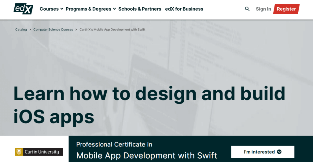 edX - Learn How to Design and Build iOS Apps