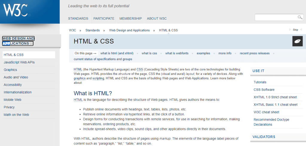 HTML and CSS
