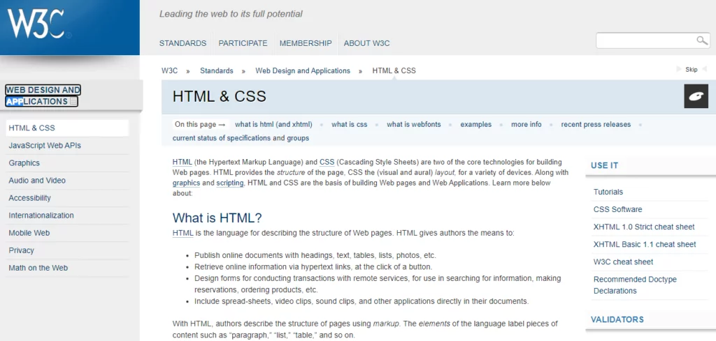 HTML and CSS