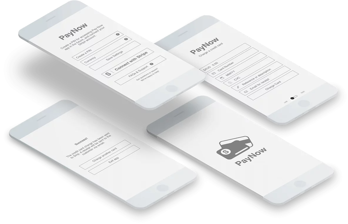 Paynow app wireframing