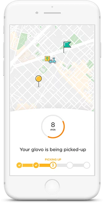 Track Order and Delivery Driver in Glovo app