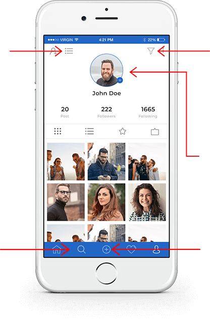 instagram clone app features