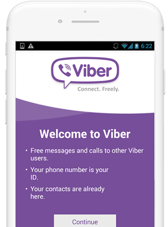 Viber app screen