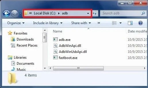 Go to installation library