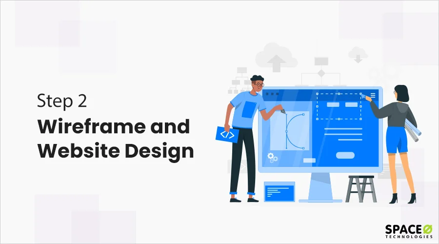 wireframe and website design