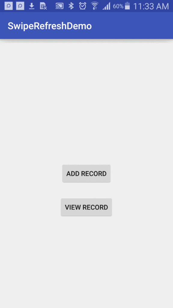 Android Swipe Refresh Example