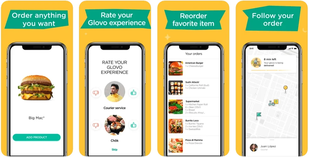 glovo app design