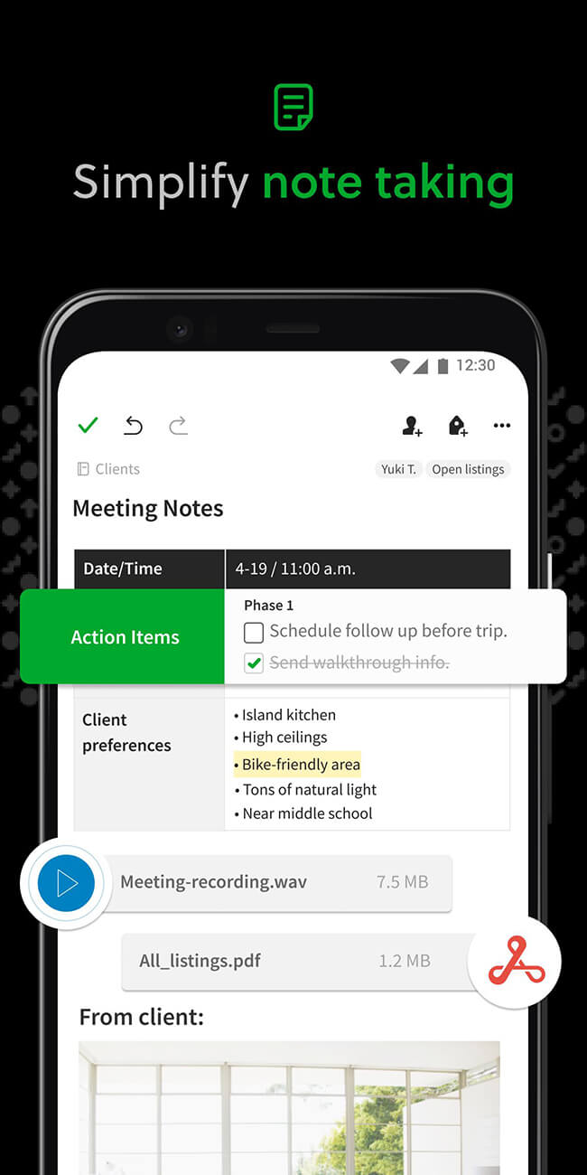 Evernote App Screen