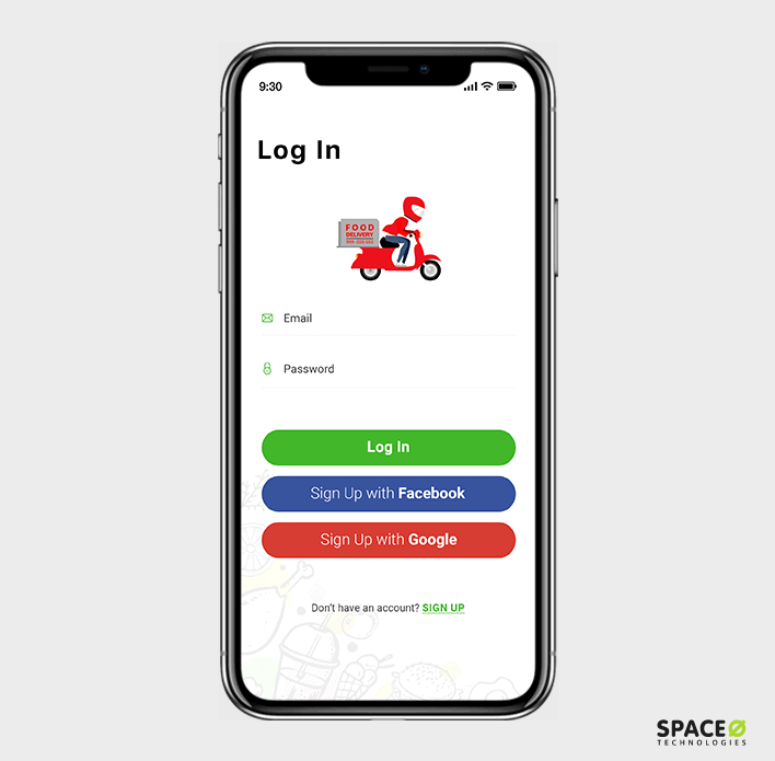 food delivery application development