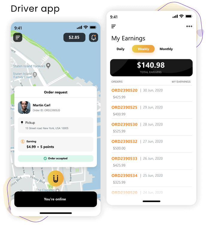 Urder Driver app