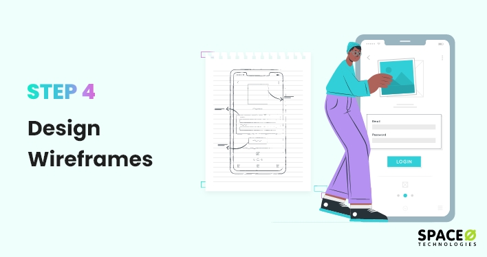 step 4 - start app design with wireframing