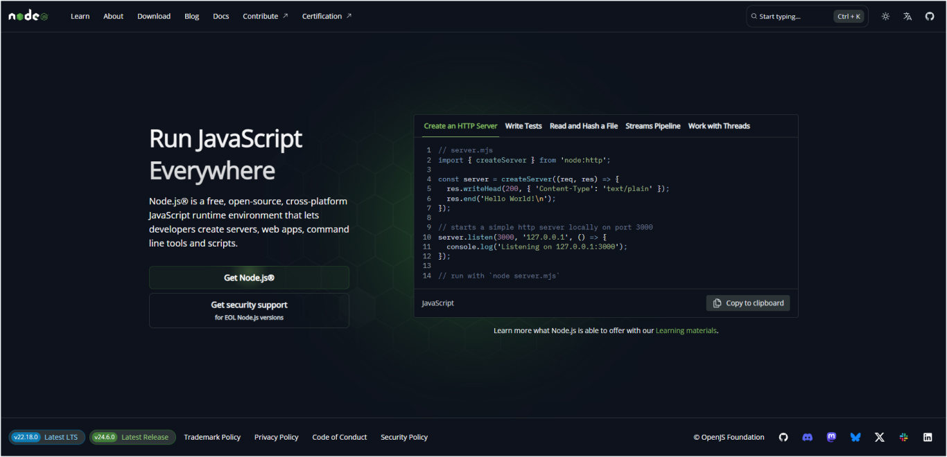 Node.js_ JavaScript runtime for backend and tooling