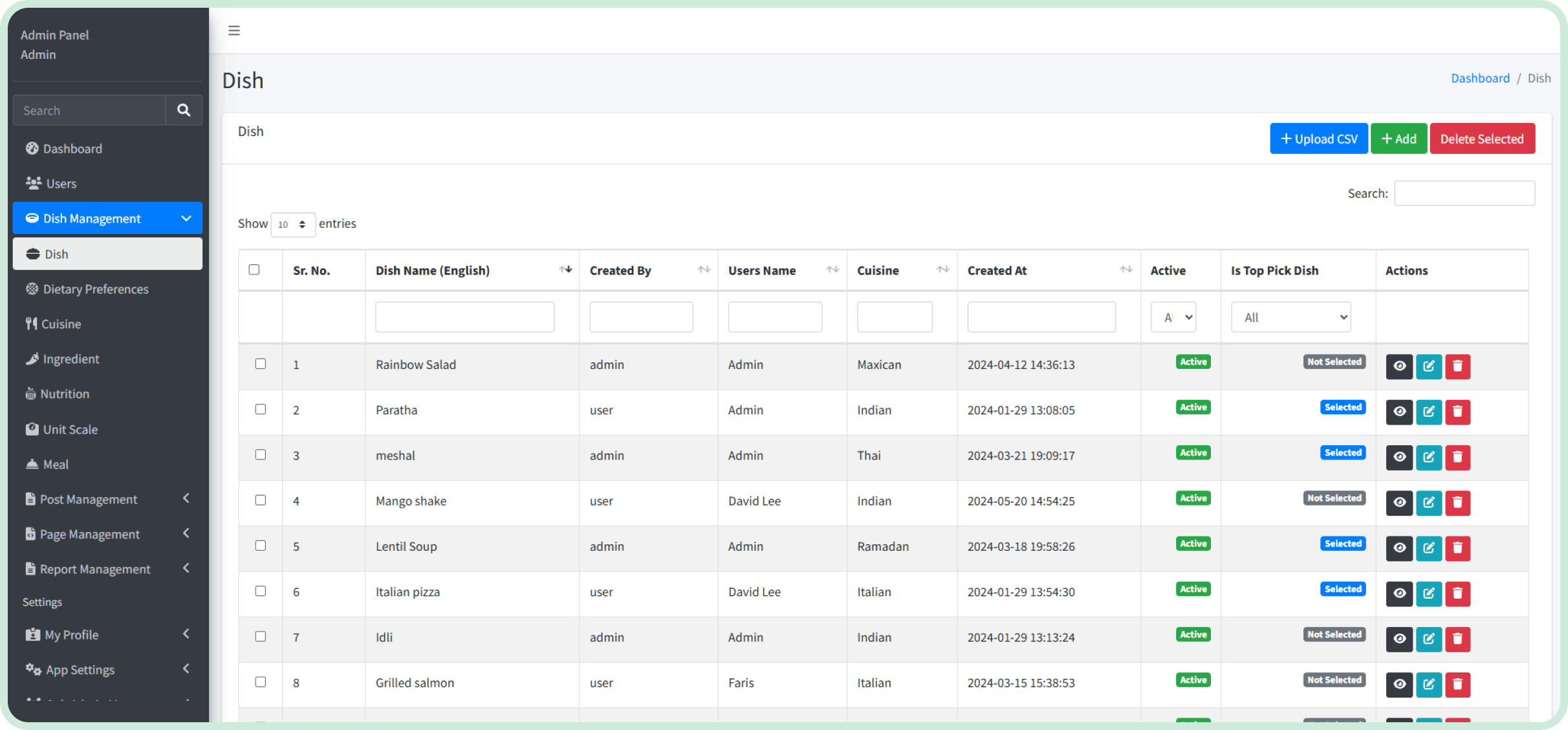 Admin Panel