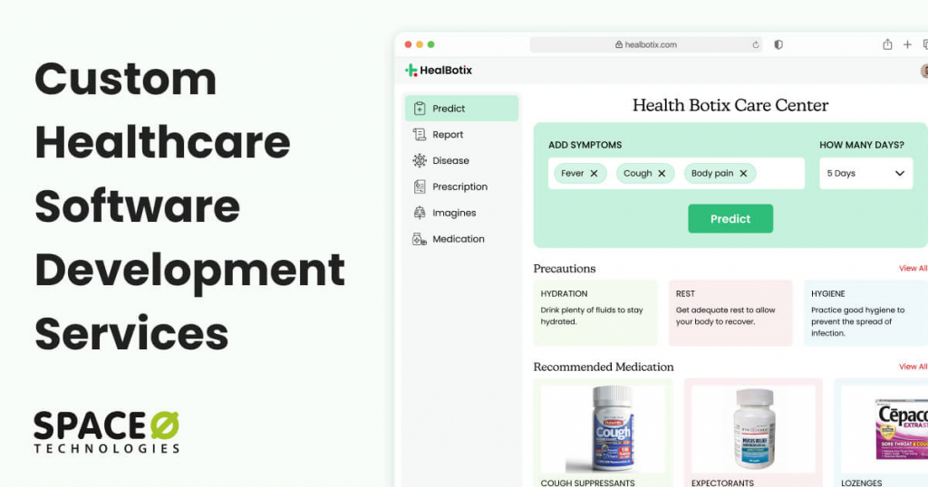 Custom healthcare software development services