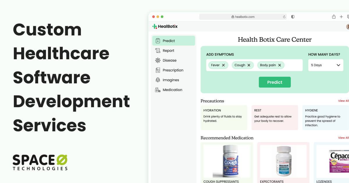 Custom healthcare software development services