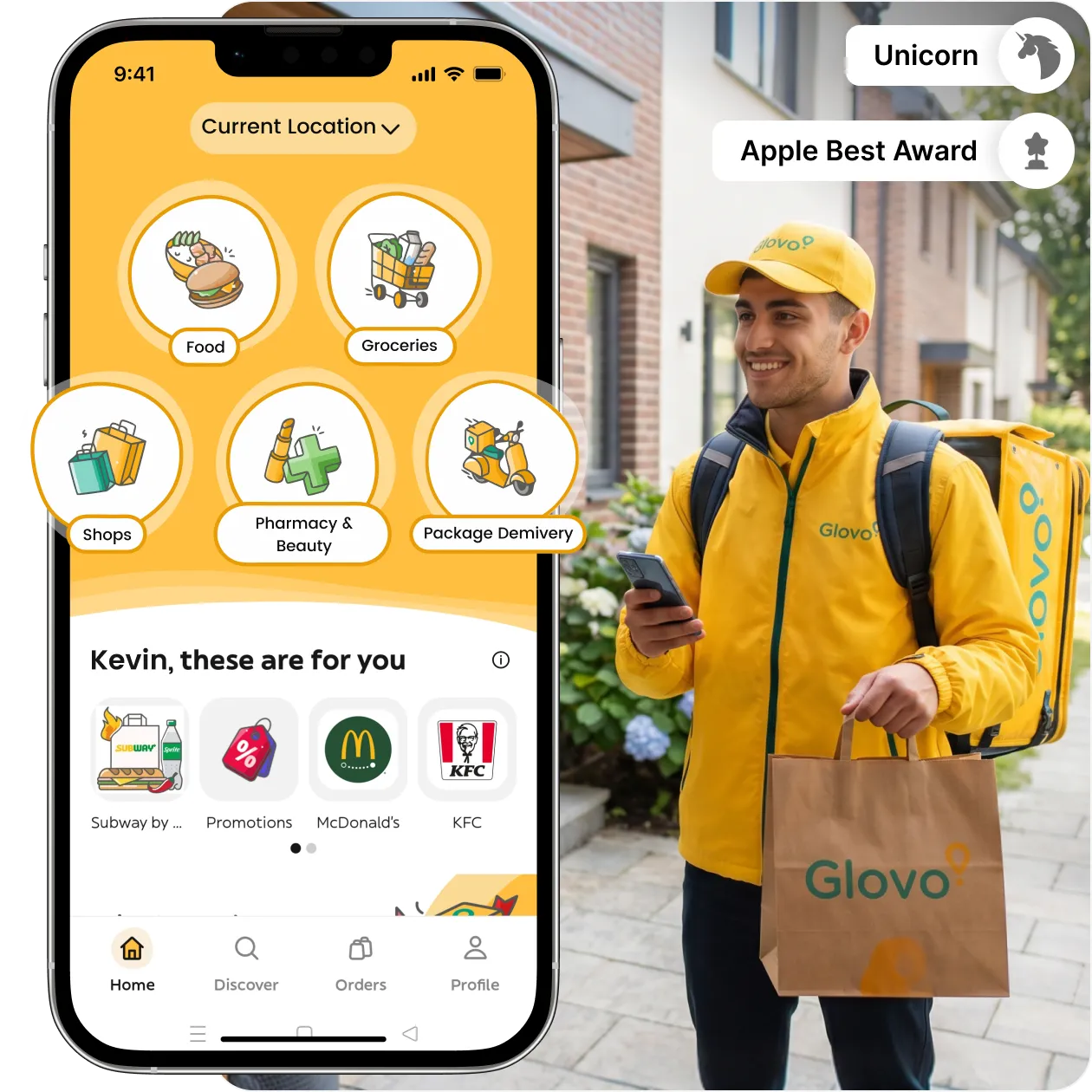 Glovo: On-demand Food and Courier Delivery App