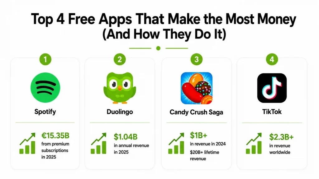 Top 4 Free Apps That Make the Most Money (And How They Do It)