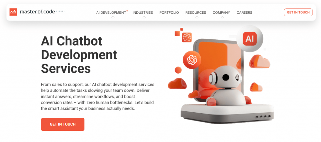 Master of Code Global- AI Chatbot Development Services