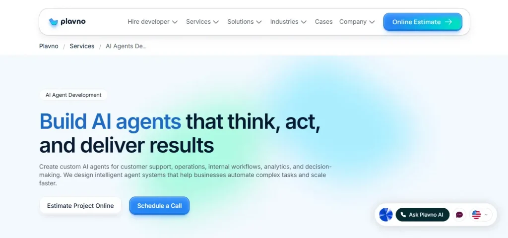Plavno- AI Agent Development Company