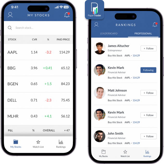 About the Paper Trader virtual stock trading app