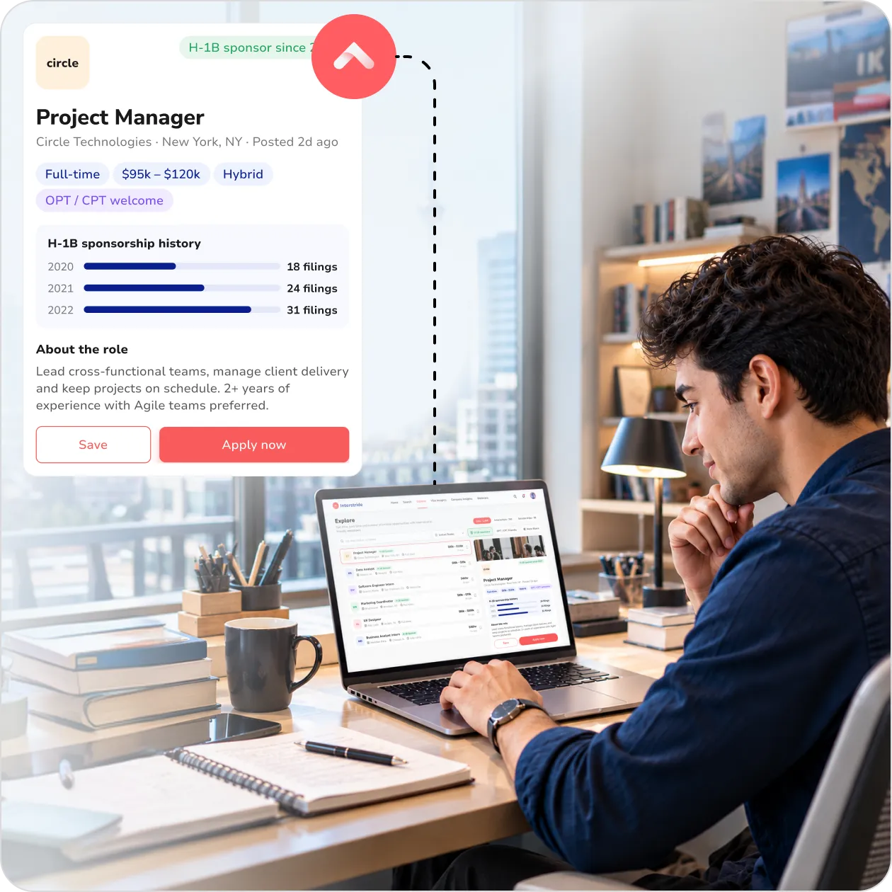 Interstride: Job Search Website for International Students