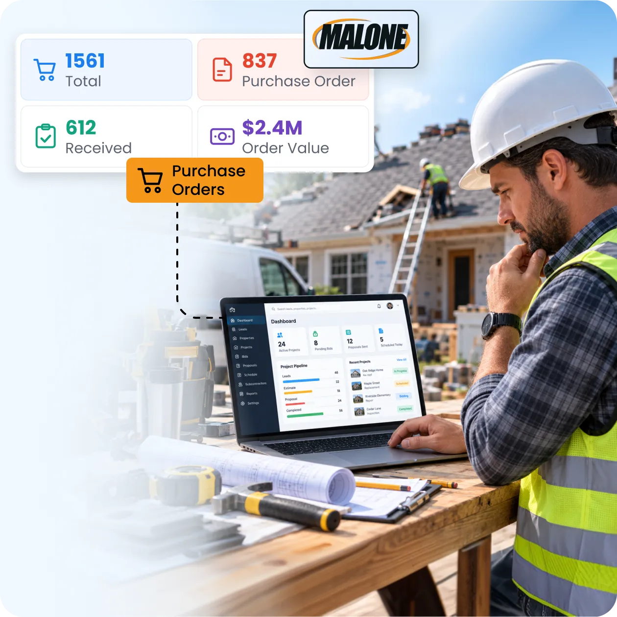 MRS roofing CRM software development for contractors