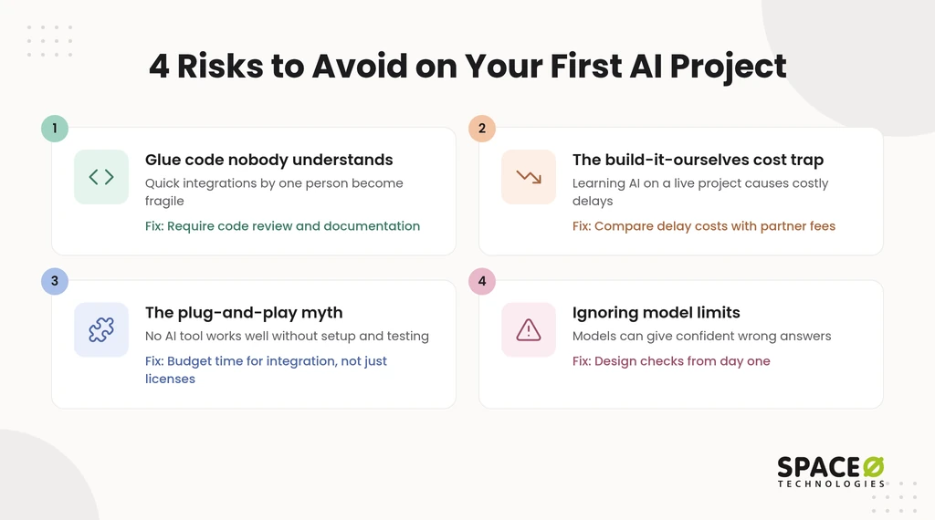 Which risks should you avoid on your first AI project?